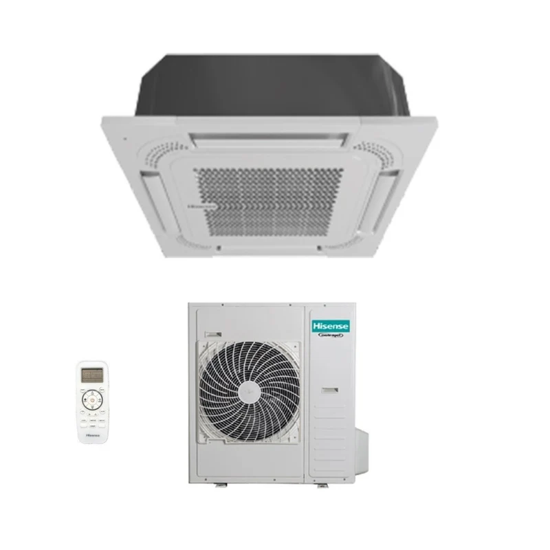 Climatiseur cassette Hisense 42 000 BTU AUC125UR4SHB3 + AUW125U4RT5 R-32 avec télécommande et panneau inclus