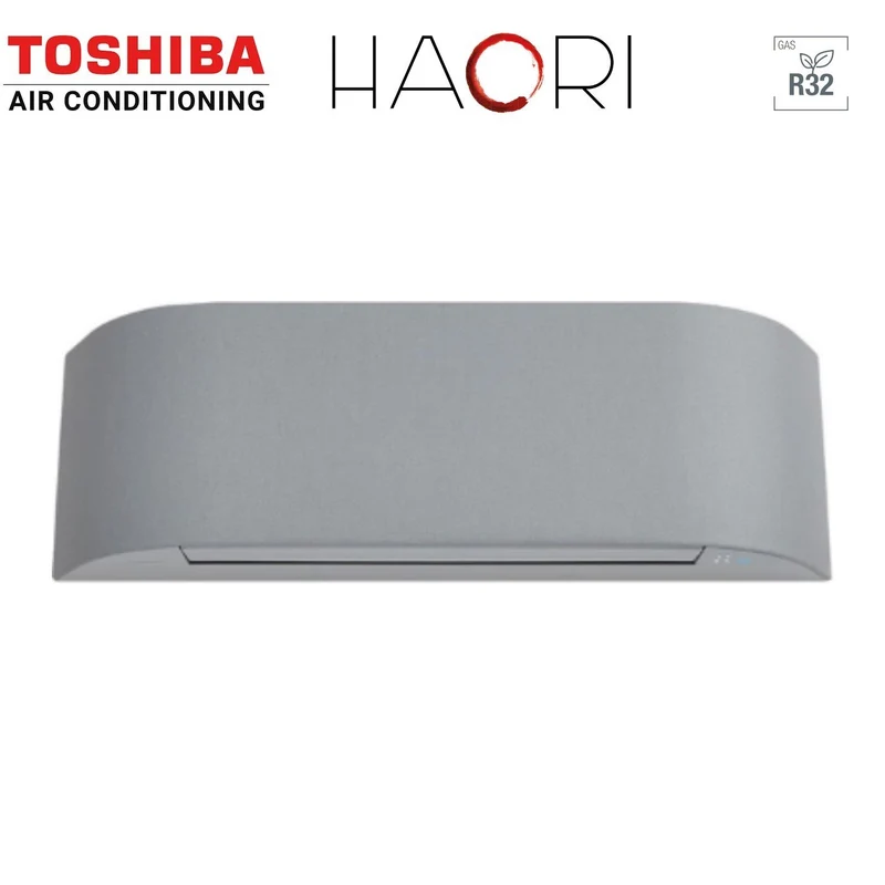 Climatiseur Toshiba HAORI Series 13+13+13+13 (12+12+12+12) Quad Split Inverter RAS-4M27U2AVG-E R-32 avec Wi-Fi intégré, 13 000 W (12 000 W), gris clair.