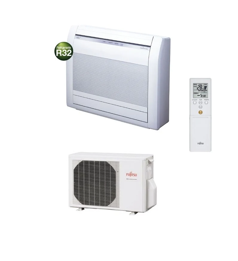Climatiseur de sol à console Inverter Fujitsu 9000 BTU R-32 AGEG09KVCA Série KV A+++ 3NGF87040 - NEUF