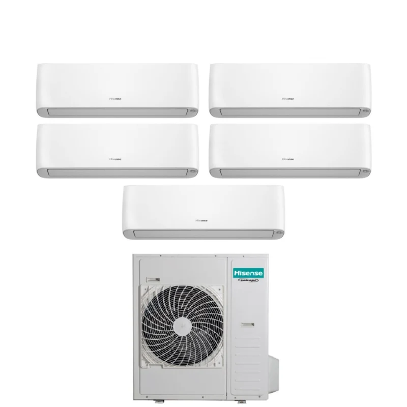 Climatiseur penta-split inverter Hisense série ENERGY PRO PLUS / HI-ENERGY 9+9+9+12+12 avec 5AMW125U4RTA R-32 Wi-Fi intégré 9000+9000+9000+12000+12000