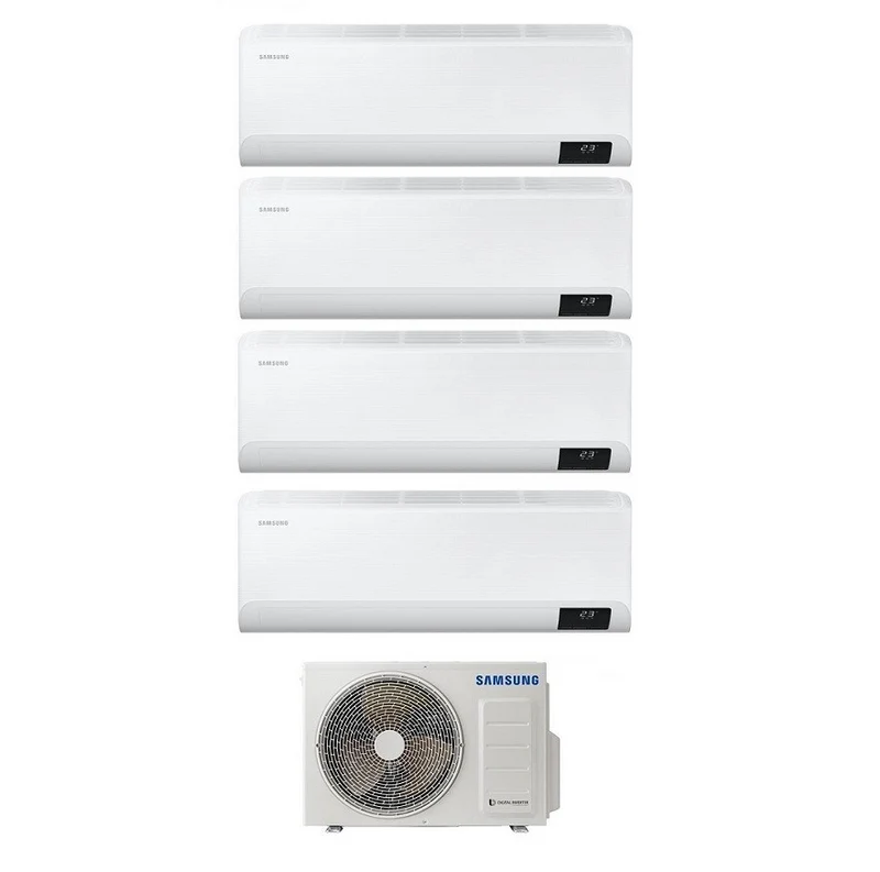 Climatiseur quadri-split inverter Samsung CEBU Series 9000+9000+12000+12000 BTU avec Wi-Fi 9+9+12+12 (AJ080TXJ4KG/EU) - NEUF