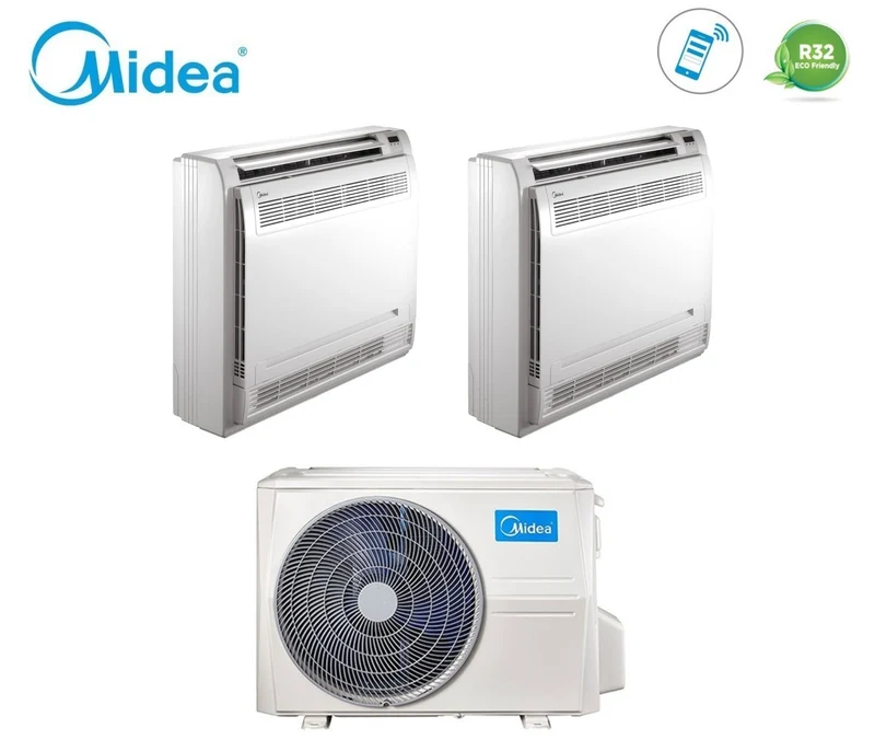 Climatiseur console Midea Dual Split Inverter 12+12 avec M3OF-21HFN8-Q R-32 12000+12000