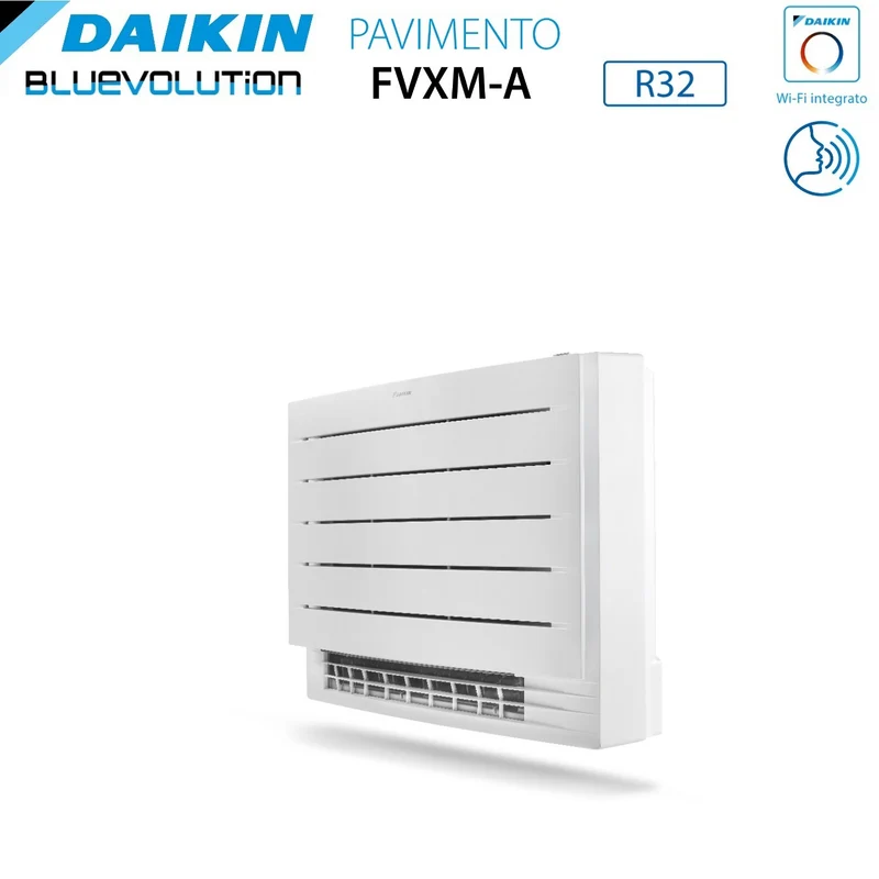 Climatiseur mural Daikin PERFERA série FVXM-A 7+9 (deux unités) avec refroidisseur R-32 2MXM40A, Wi-Fi intégré 7000+9000 W, télécommande infrarouge incluse et garantie italienne.