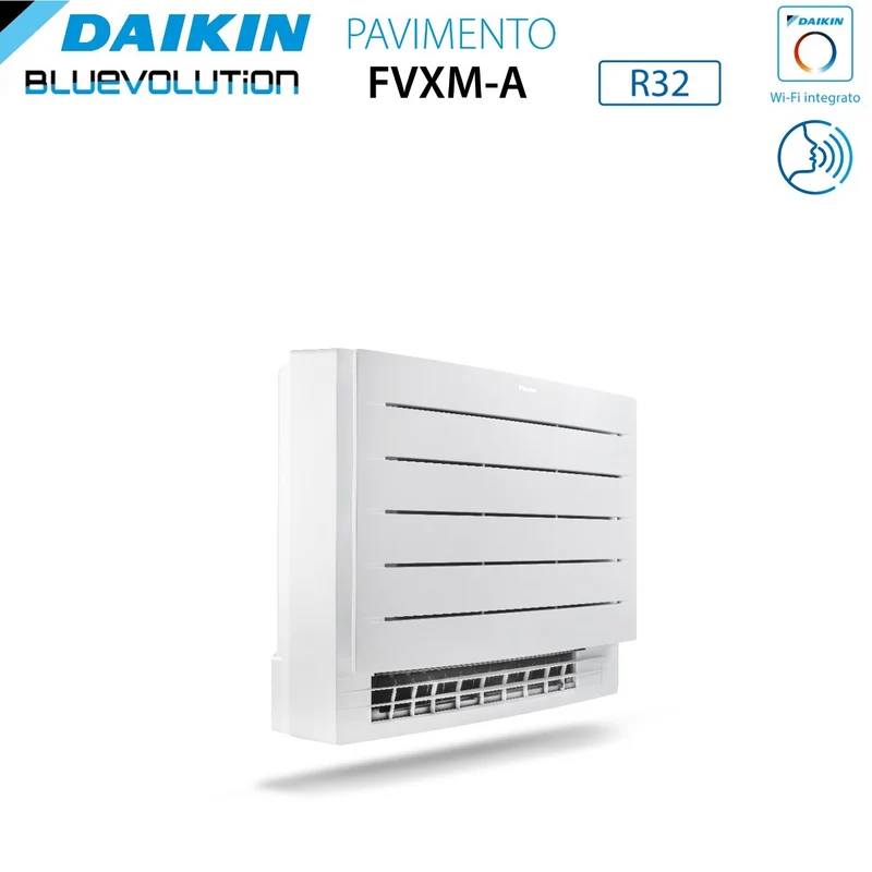 Climatiseur mural Daikin PERFERA série FVXM-A 7+9 (deux unités) avec refroidisseur R-32 2MXM40A, Wi-Fi intégré 7000+9000 W, télécommande infrarouge incluse et garantie italienne.