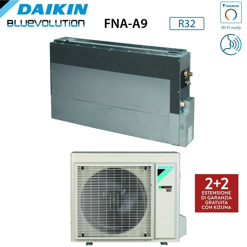 Climatiseur mural encastrable Daikin Bluevolution Mini Sky 18 000 BTU FNA50A9 R-32 avec Wi-Fi en option