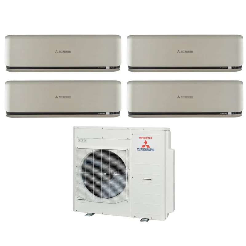 Climatizzatore Condizionatore Mitsubishi Heavy Industries Quadri Split Inverter serie KIREIA PLUS Titanium 9+9+9+9 con SCM71ZS-W R-32 Wi-Fi Optional 9000+9000+9000+9000