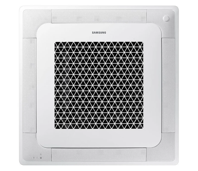 Climatiseur cassette Samsung Inverter 4 voies WindFree 48 000 BTU AC140NN4DKH monophasé avec commande sans fil et panneau inclus