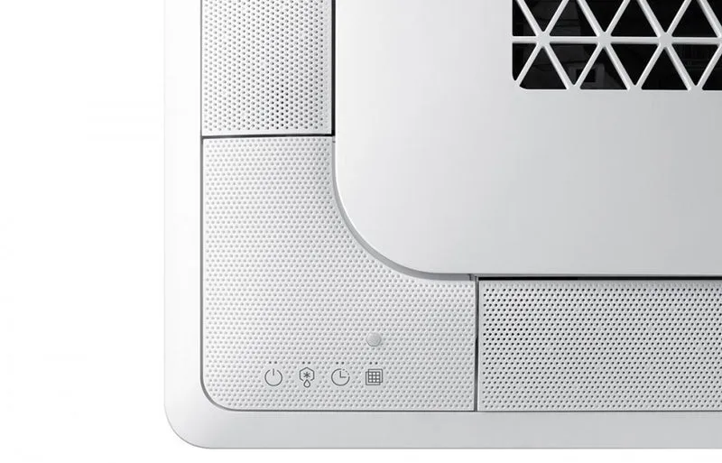 Climatiseur cassette Samsung Inverter 4 voies WindFree 48 000 BTU AC140NN4DKH monophasé avec commande sans fil et panneau inclus