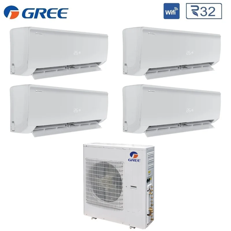 Climatiseur Quadri-Split Gree 9+9+9+9 BTU Inverter R-32 Wi-Fi en option | NK6OO