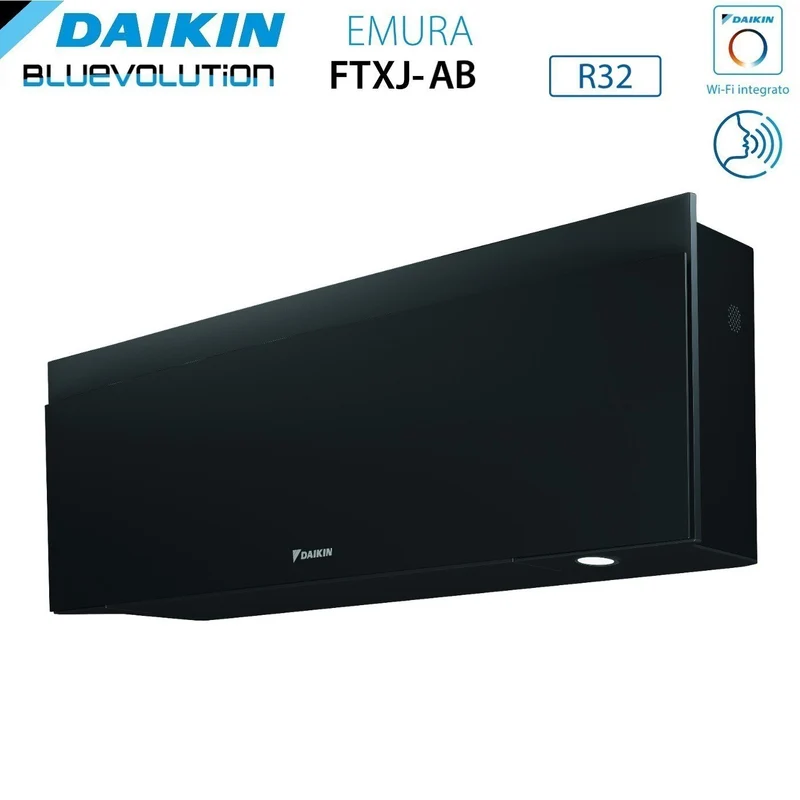 Climatiseur quadri-split inverter Daikin Bluevolution Quadri EMURA BLACK III série 7+9+12+12 avec 4MXM80N R-32, Wi-Fi intégré, puissance 7000+9000+12000+12000, couleur noire - Garantie italienne