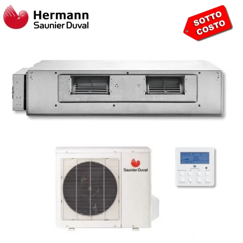 Climatiseur gainable à inverseur Hermann Saunier Duval 24 000 BTU SDH17-070 ND R-410 Classe A - PRIX RÉDUIT