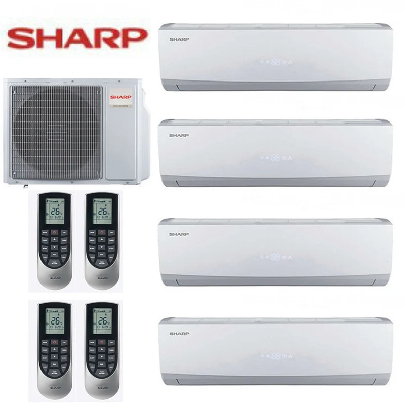 Climatiseur split Sharp Smile Curve SSR 9+9+9+12 avec AE-X4M28TR
