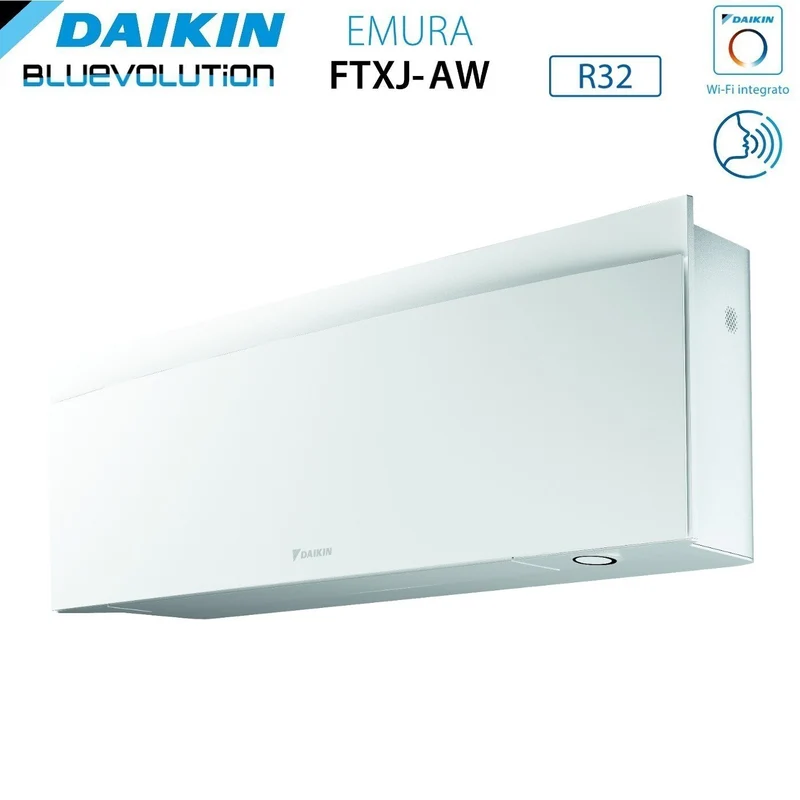 Climatiseur quadri-split inverter Daikin Bluevolution Quadri EMURA WHITE III série 7+9+12+12 avec 4MXM80N R-32, Wi-Fi intégré, puissance 7000+9000+12000+12000 BTU, couleur blanche - Garantie italienne