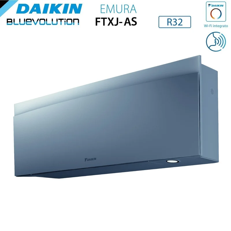 Climatiseur quadri-split inverter Daikin Bluevolution Quadri EMURA SILVER III série 7+9+18+18 avec 4MXM80N R-32, Wi-Fi intégré, puissance 7000+9000+18000+18000 BTU, couleur argent - Garantie italienne