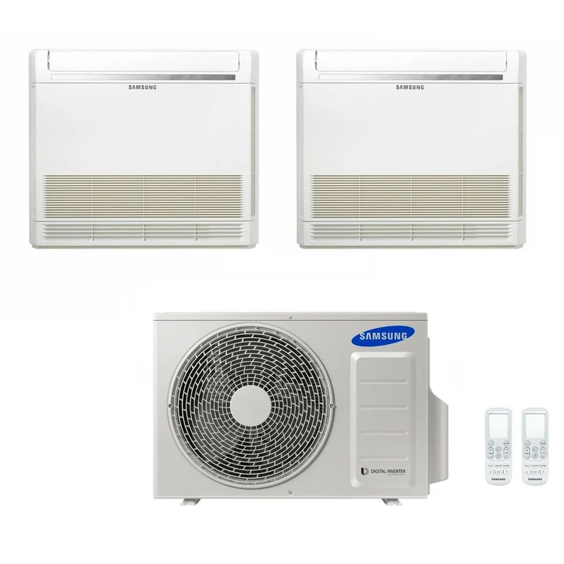 Climatiseur console Samsung Dual Split Inverter 12+12 avec AJ050TXJ2KG/EU R-32 12000+12000 avec télécommande incluse - Neuf