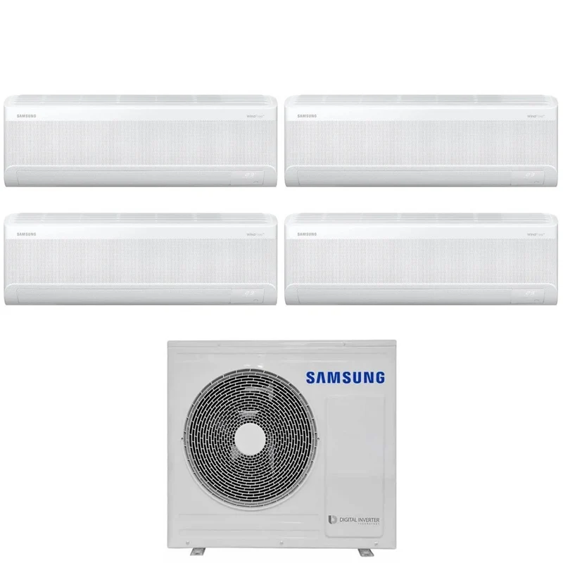 Climatiseur Samsung Quadri Split WINDFREE ELITE S2 9+9+12+12 avec Wi-Fi intégré AJ080TXJ4KG R-32