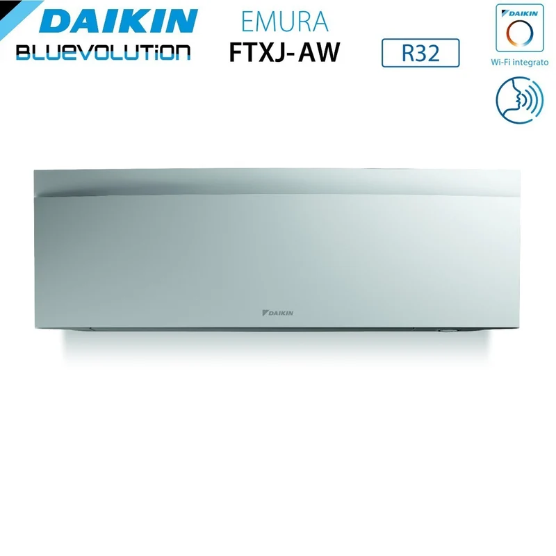 Climatiseur quadri-split inverter Daikin Bluevolution Quadri EMURA WHITE III série 7+7+7+9 avec 4MXM68N R-32, Wi-Fi intégré, 7000+7000+7000+9000 BTU, couleur blanc mat - Garantie italienne