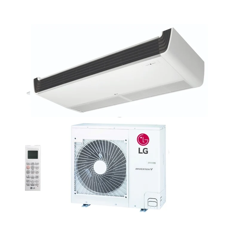 Climatiseur de plafond LG Inverter 18 000 BTU UV18F monophasé R-32 avec télécommande Wi-Fi en option - Neuf