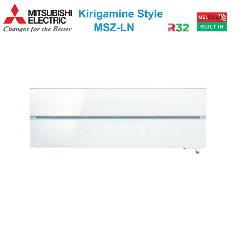Climatiseur Mitsubishi Electric Quadri Split Inverter Kirigamine Style MSZ-LN 9+9+9+12 avec MXZ-4F72VF Blanc nacré R-32 Wi-Fi intégré Couleur Blanc nacré 9000+9000+9000+12000