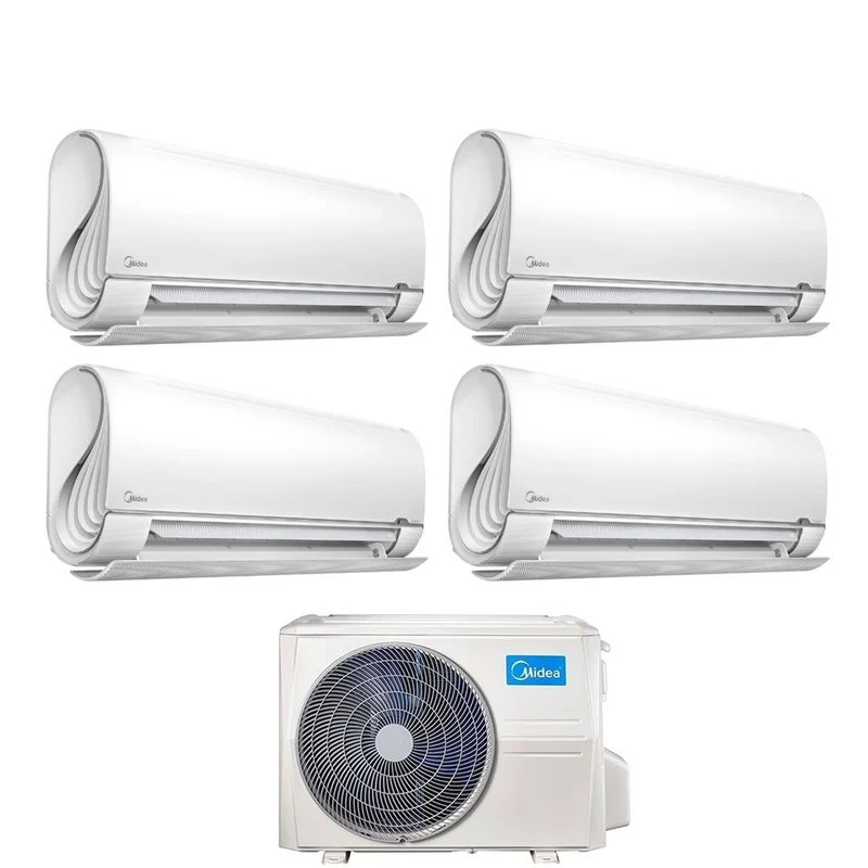 Climatiseur quadri-split inverter Midea BreezeleSS+ série 9+9+12+12 avec Wi-Fi intégré M4OE-28HFN8-Q R-32 9000+9000+12000+12000 - Neuf