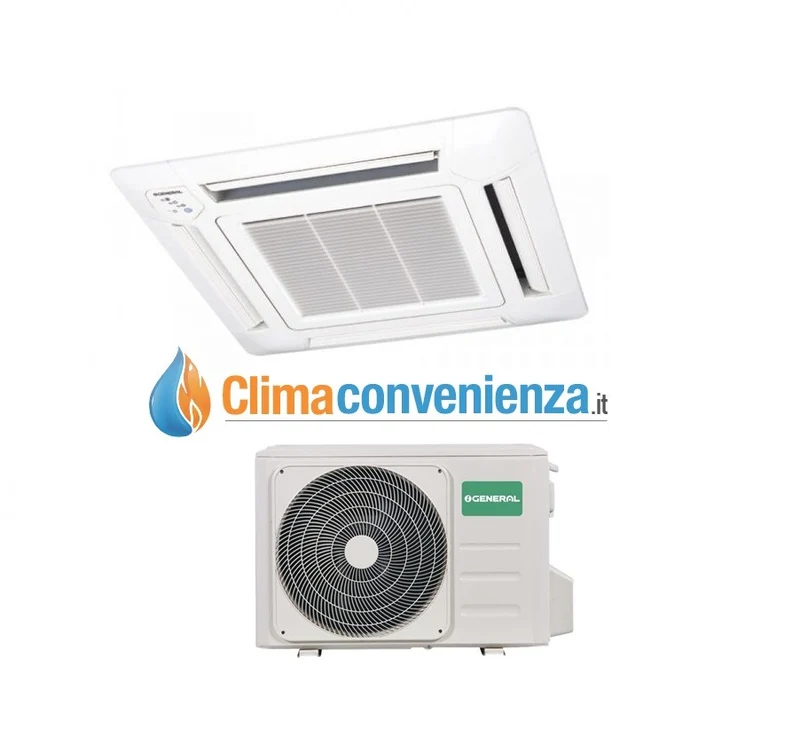 Climatiseur cassette Fujitsu General 4 voies Inverter 12 000 BTU AUHG12LVLB A++