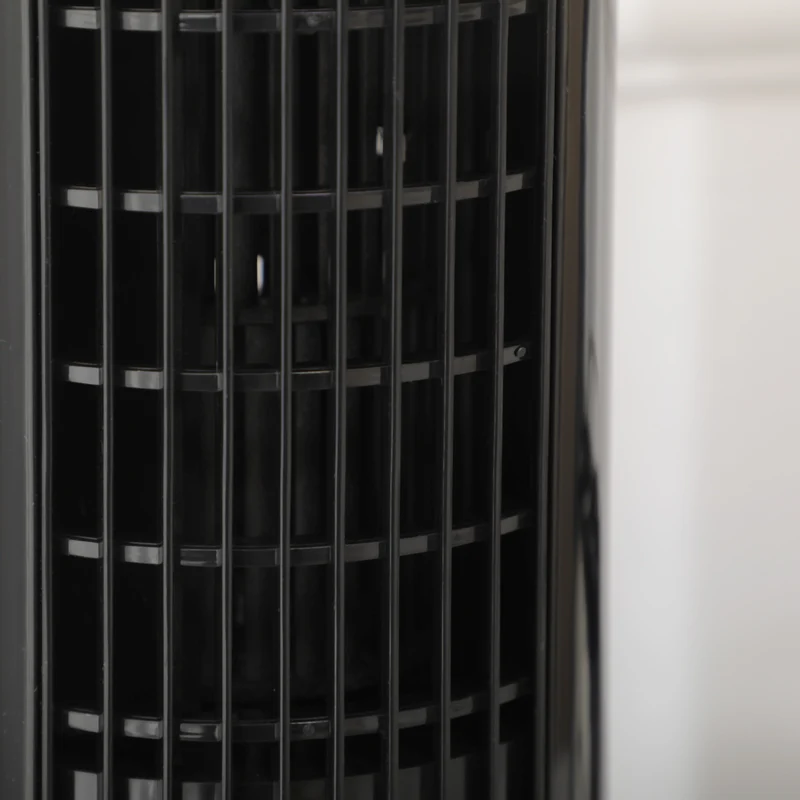 Ventilateur à colonne oscillant Easycomfort à 3 vitesses, silencieux, en ABS et cuivre, Ø 11 x 32,5 cm, noir