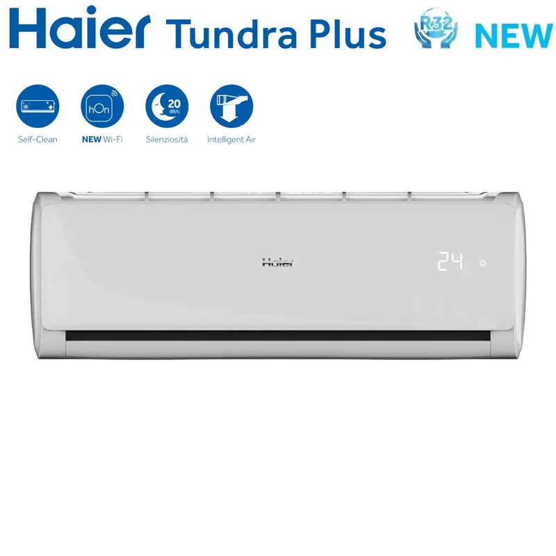 Climatiseur quadri-split inverter Haier série TUNDRA PLUS 7+12+12+12 avec 4U85S2SR3FA R-32 Wi-Fi intégré 7000+12000+12000+12000