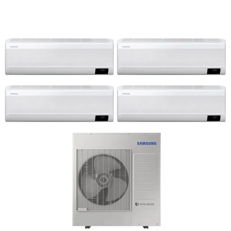 Climatiseur quadri-split inverter Samsung CEBU série 9+9+9+12 avec AJ100TXJ5KG R-32 et Wi-Fi intégré 9000+9000+9000+12000