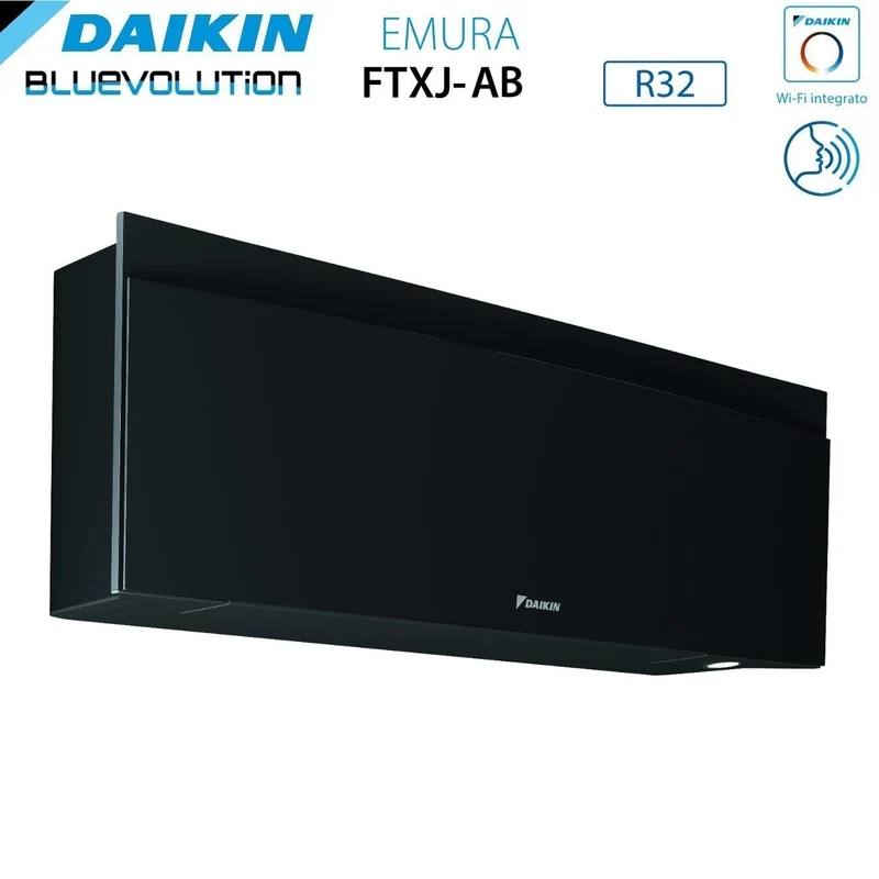 Climatiseur quadri-split Daikin Bluevolution inverter série EMURA BLACK III 7+7+9+12 avec 4MXM68N R-32 Wi-Fi intégré 7000+7000+9000+12000 Colore noir - Garantie Italiana