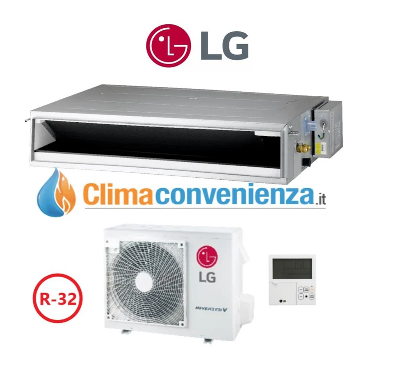 Climatiseur gainable LG CL09R 9000 BTU N2O R-32 A+/A avec Wi-Fi en option