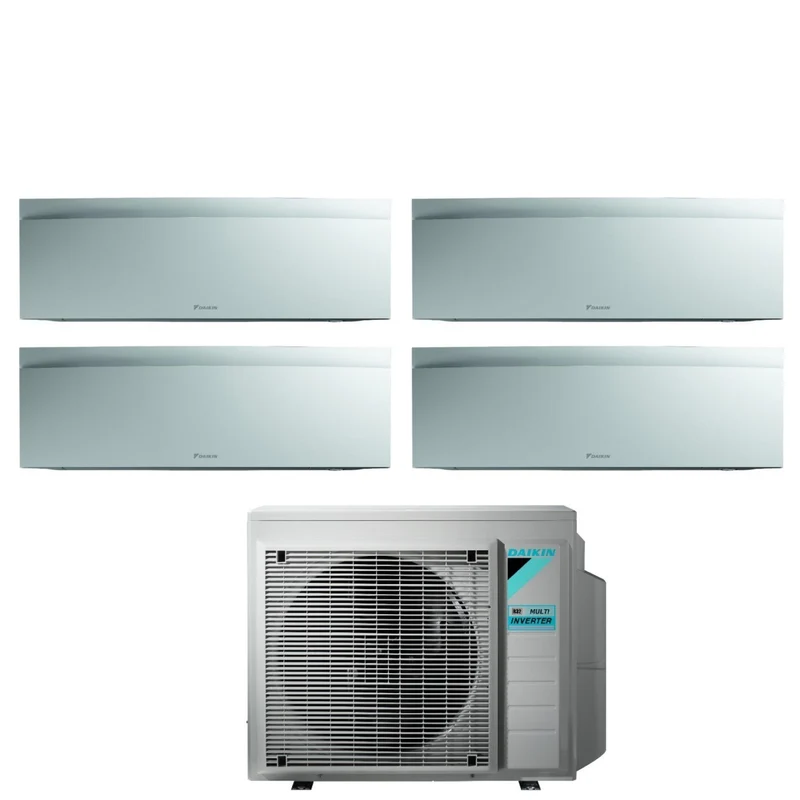 Climatiseur quadri-split inverter Daikin Bluevolution Quadri EMURA WHITE III série 9+9+15+18 avec 4MXM80N R-32, Wi-Fi intégré, puissance 9000+9000+15000+18000 BTU, couleur blanche - Garantie italienne