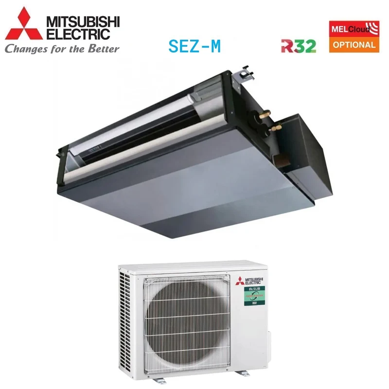 Climatiseur gainable Mitsubishi Electric Power Inverter 18 000 BTU SEZ-M50DA + PUZ-ZM50VKA R-32 Wi-Fi en option Classe A++/A+