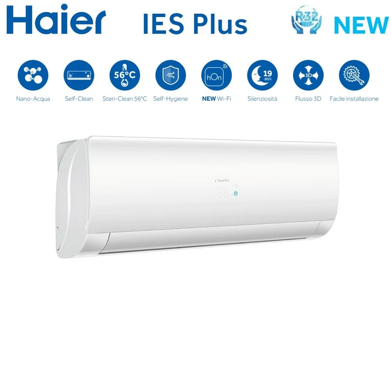 Climatiseur quadri-split inverter Haier série IES PLUS 7+12+12+15 avec 4U85S2SR3FA R-32 et Wi-Fi intégré 7000+12000+12000+15000 BTU - Neuf