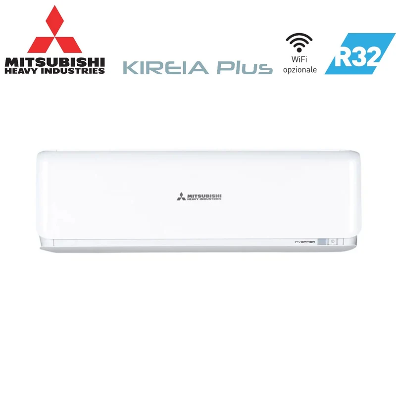 Climatiseur quadri-split inverter Mitsubishi Heavy Industries KIREIA PLUS blanc 7+9+9+9 avec SCM80ZS-W R-32 et Wi-Fi en option (7000+9000+9000+9000 BTU/h). Couleur : blanc.