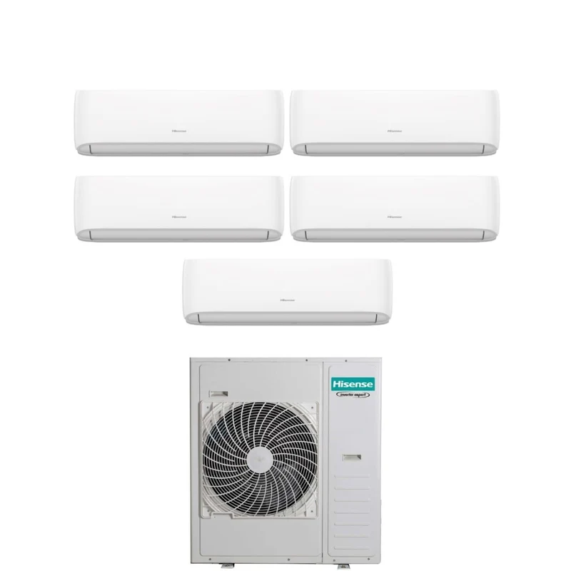 Climatiseur penta-split Hisense Hi-Comfort 9+9+9+9+18 Penta avec Wi-Fi intégré 5AMW125U4RTA R-32