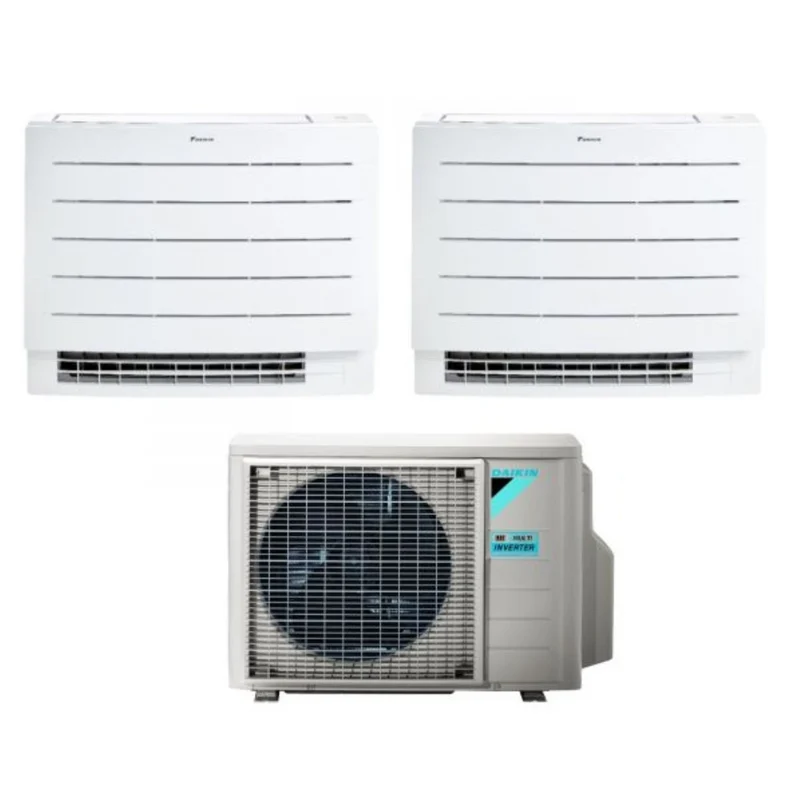 Climatiseur mural Daikin PERFERA série FVXM-A 9+12 avec 2 unités R-32, Wi-Fi intégré 9000+12000 W, télécommande infrarouge incluse et garantie italienne.