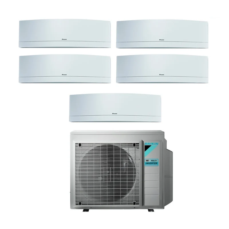 Climatiseur penta-split inverter Daikin Bluevolution Penta EMURA WHITE série 7+7+9+12+18 avec 5MXM90N R-32, Wi-Fi intégré, puissance 7000+7000+9000+12000+18000 BTU, couleur blanche - Garantie italienne