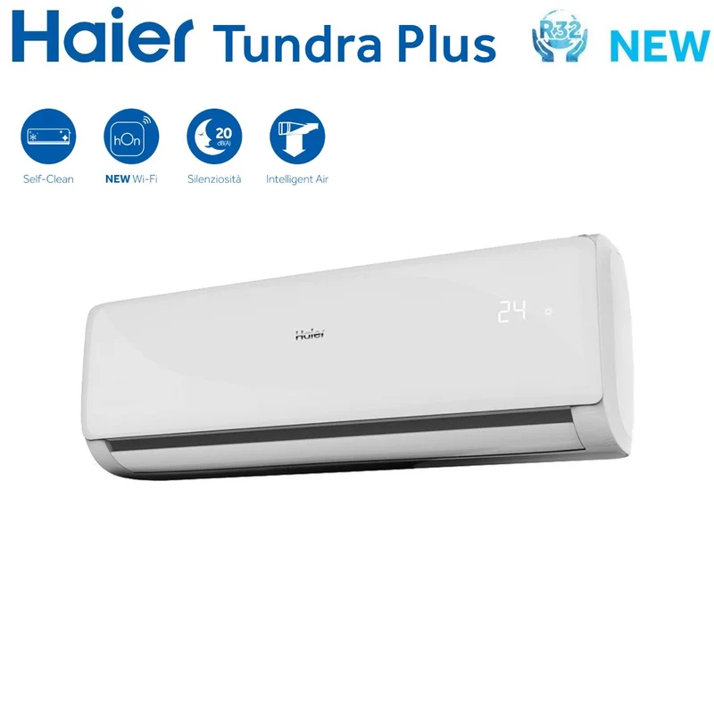 Climatiseur quadri-split inverter Haier série TUNDRA PLUS 9+9+12+12 avec 4U85S2SR3FA R-32 Wi-Fi intégré 9000+9000+12000+12000
