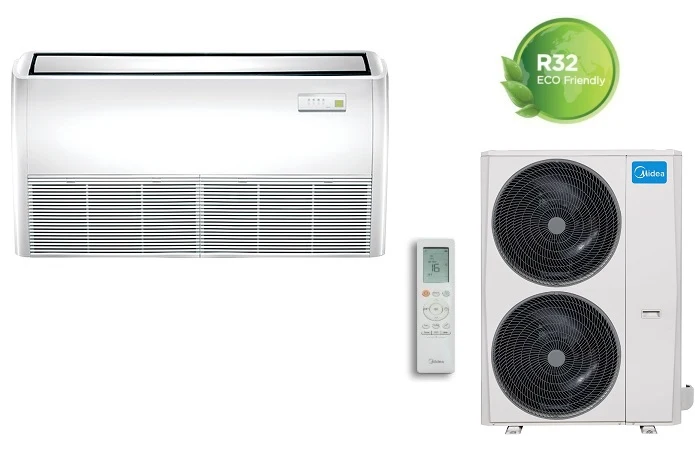 Climatiseur de plafond/plancher Midea Inverter 48 000 BTU MUE-48HRFNX R-32 A++ avec commande triphasée - NEUF