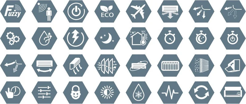 Climatiseur quadri-split inverter Mitsubishi Heavy Industries KIREIA PLUS blanc 7+9+9+18 avec SCM71ZS-W R-32 et Wi-Fi en option (7000+9000+9000+18000 BTU/h). Couleur : blanc.