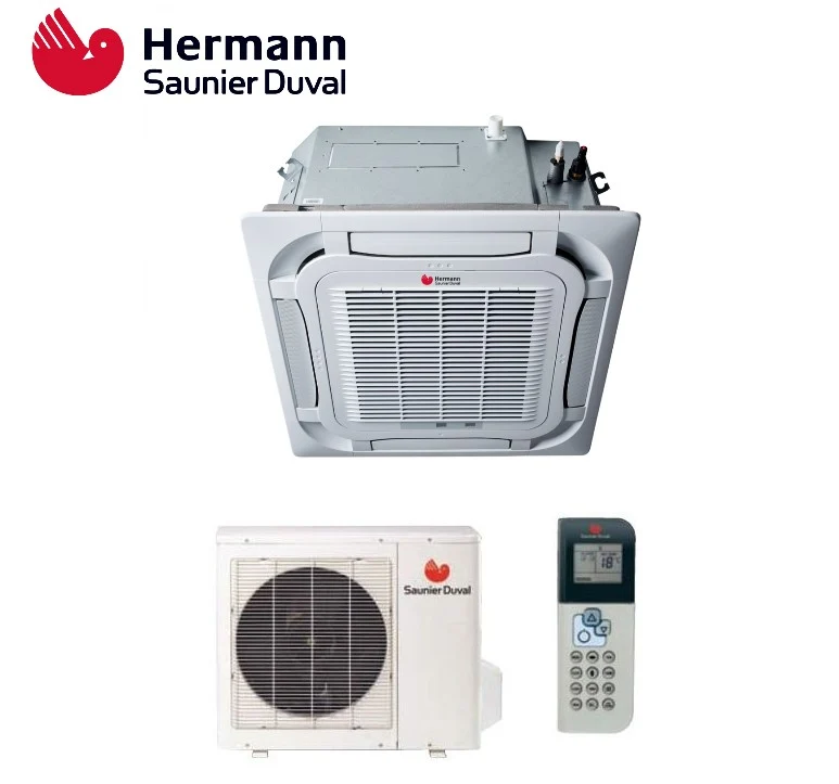 Climatiseur cassette Inverter Hermann Saunier Duval VivAir série SDH19, 48 000 BTU, SDH 19-140T IKN triphasé R-32 - Neuf