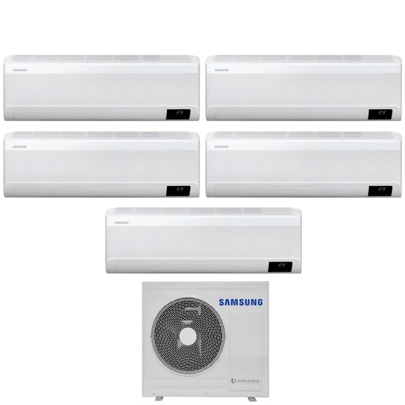 Climatiseur penta-split inverter Samsung CEBU série 7+9+12+12+12 Penta avec AJ100TXJ5KG R-32, Wi-Fi intégré, puissance 7000+9000+12000+12000+12000 - Neuf