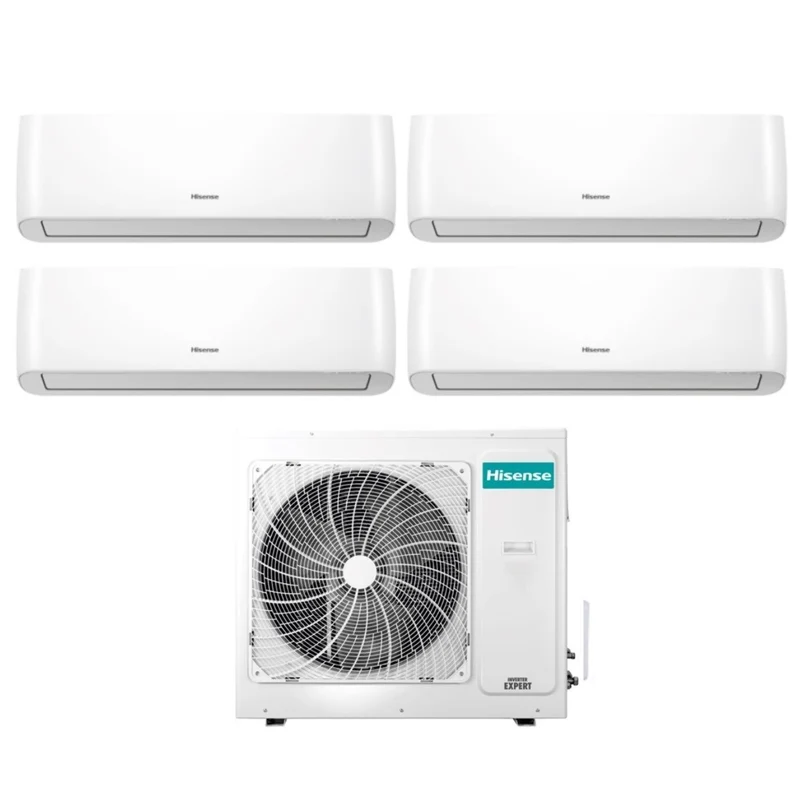 Climatiseur Hisense Quadri Split Inverter série ENERGY PRO 12+12+12+12 avec 4AMW105U4RAA R-32 et Wi-Fi intégré 12000+12000+12000+12000 - Neuf