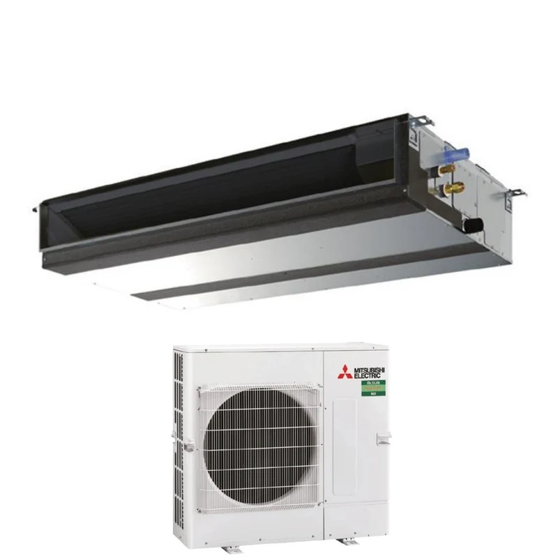 Climatiseur gainable Mitsubishi Electric 34 000 BTU R-32 avec Wi-Fi et télécommande en option inclus