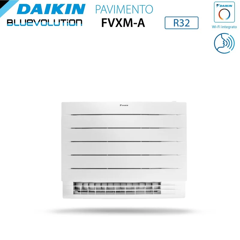 Climatiseur mural Daikin PERFERA série FVXM-A 9+12 avec 2 unités R-32, Wi-Fi intégré 9000+12000 W, télécommande infrarouge incluse et garantie italienne.