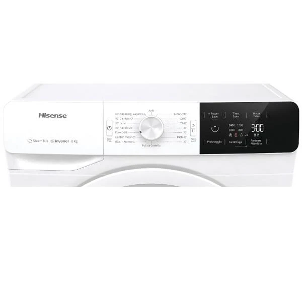 Lave-linge frontal Hisense WFGE80141VM, classe B, 8 kg, 1400 tr/min