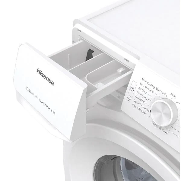 Lave-linge frontal Hisense WFGE80141VM, classe B, 8 kg, 1400 tr/min