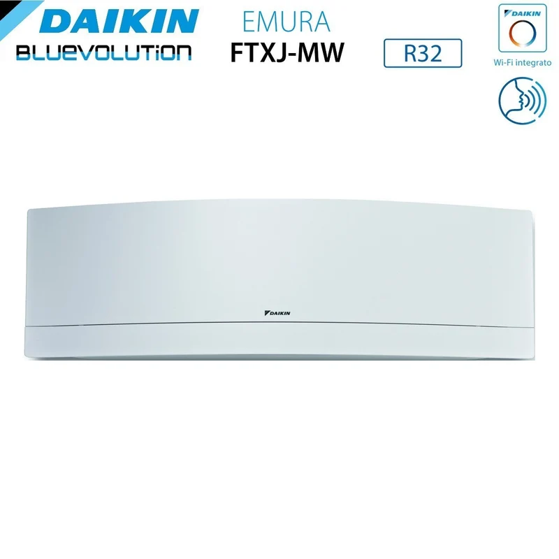 Climatiseur penta-split inverter Daikin Bluevolution Penta EMURA WHITE série 7+7+7+9+18 avec 5MXM90N R-32, Wi-Fi intégré, puissance 7000+7000+7000+9000+18000 BTU, couleur blanche - Garantie italienne