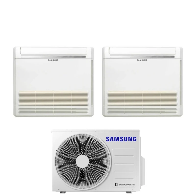 Climatiseur console bi-split Samsung 9+12 avec AJ050TXJ2KG/EU R-32 et télécommande
