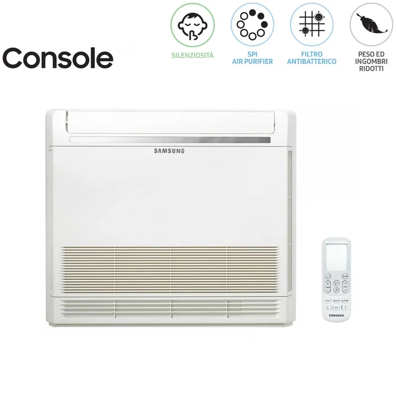 Climatiseur console bi-split Samsung 9+12 avec AJ050TXJ2KG/EU R-32 et télécommande